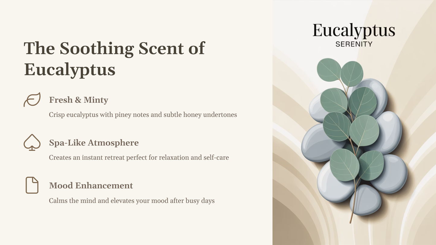Eucalyptus Soy Wax Candle – 10oz / 40h burn time