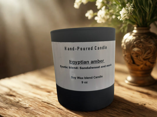 Egyptian Amber – Hand-Poured Soy Candle - 9Oz