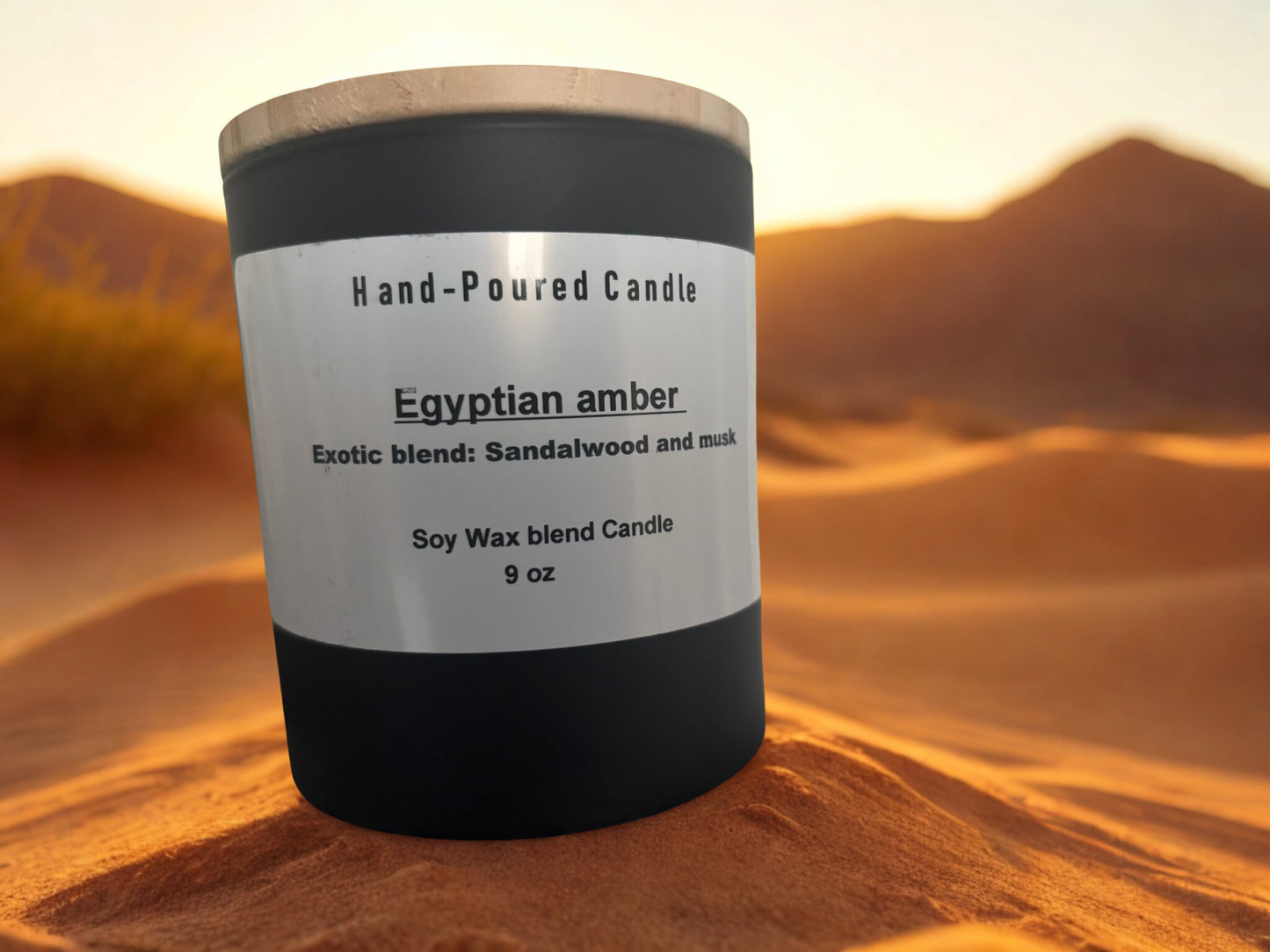 Egyptian Amber – Hand-Poured Soy Candle - 9Oz