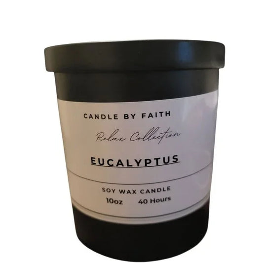 Eucalyptus Soy Wax Candle – 10oz / 40h burn time
