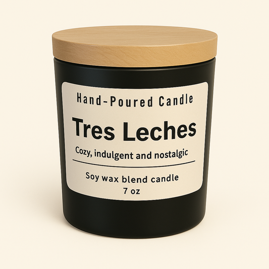 Hand-Poured Tres Leches Scented Candle –  7 Oz