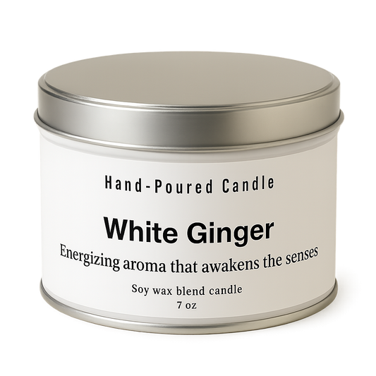 White Ginger – Hand-Poured Candle - 7 Oz