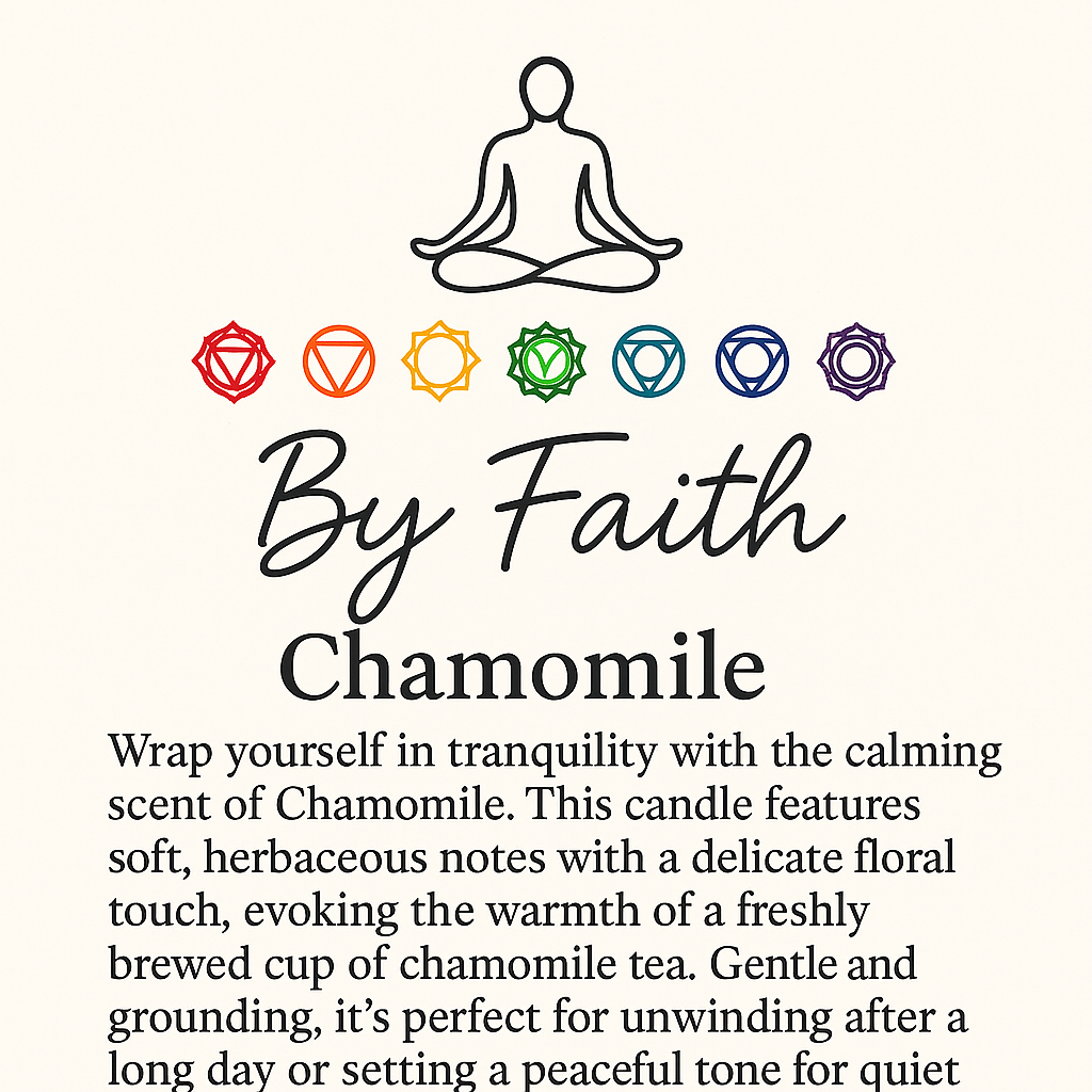 Chamomile Hand-Poured scent candle - 7Oz